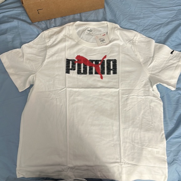 NWT Puma White Red T-Shirt Size XXL - Picture 1 of 3